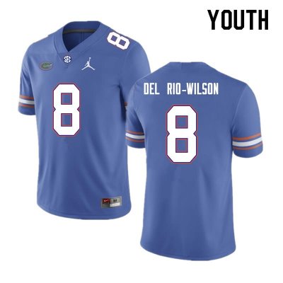 Youth Florida Gators #8 Carlos Del Rio-Wilson NCAA Nike Royal Authentic Stitched College Football Jersey ETQ4462QK